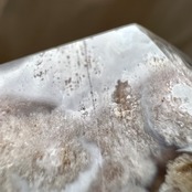 ブラックフラワーアゲート＊ダブルポイント14＊和を感じる天然石＊天然石インテリア＊置き物