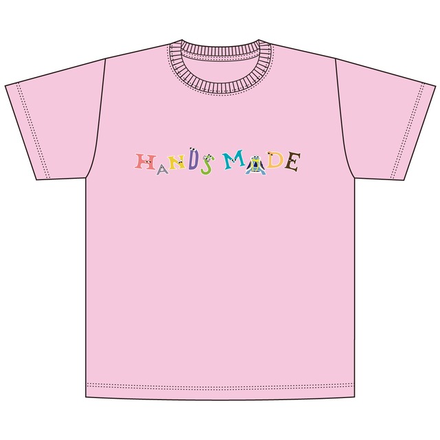 Tシャツ（HANDS MADE ver.) ピンク