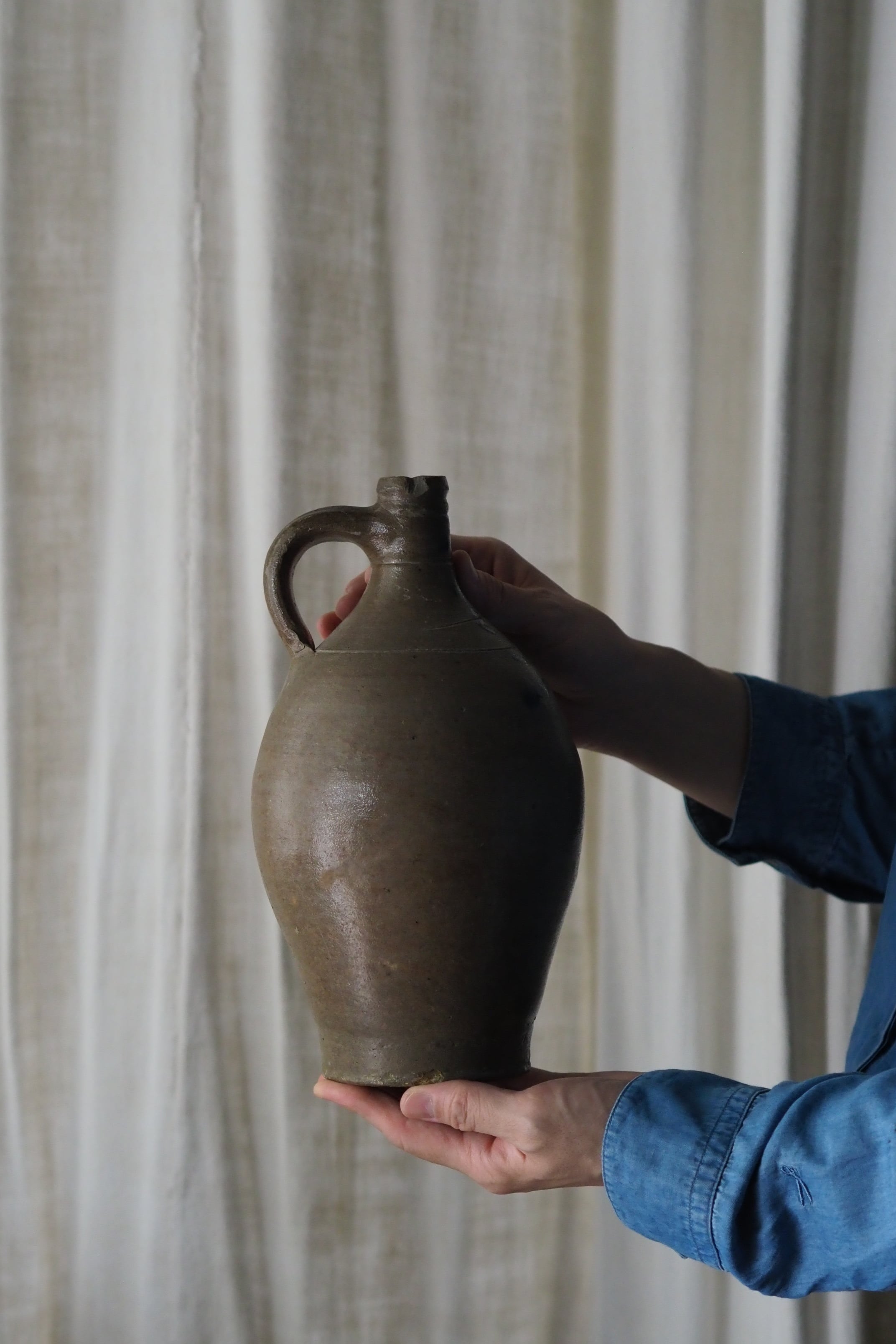 19世紀フランスの酒器-antique pottery pot | アンティーク
