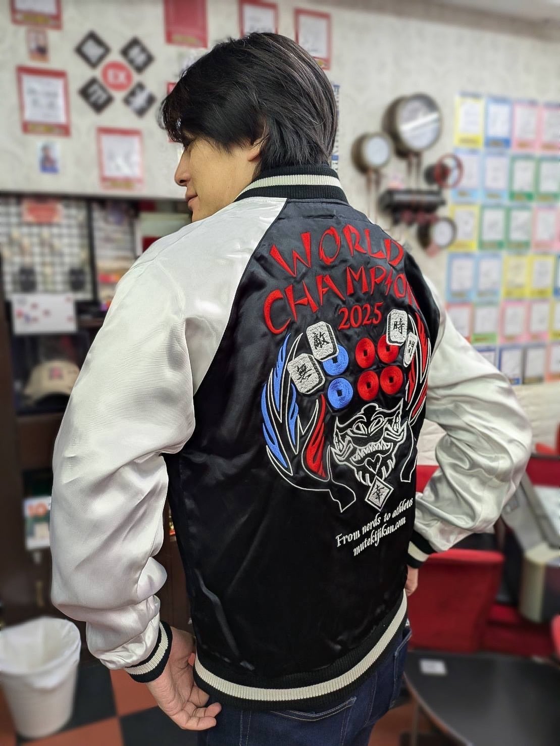 麻雀世界王者・内川幸太郎選手コラボスカジャン | 無敵時間OFFICIAL SHOP