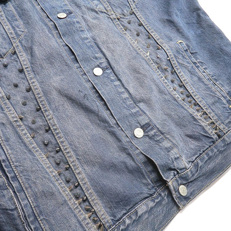 古着 リーバイス Levi's 鋲付き デニムベスト ジャケット 鋲ジャン