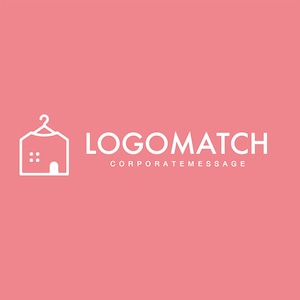 ハンガーにかけられた家のロゴ