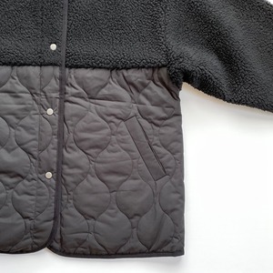 Boa switch wave quilting jacket (black)