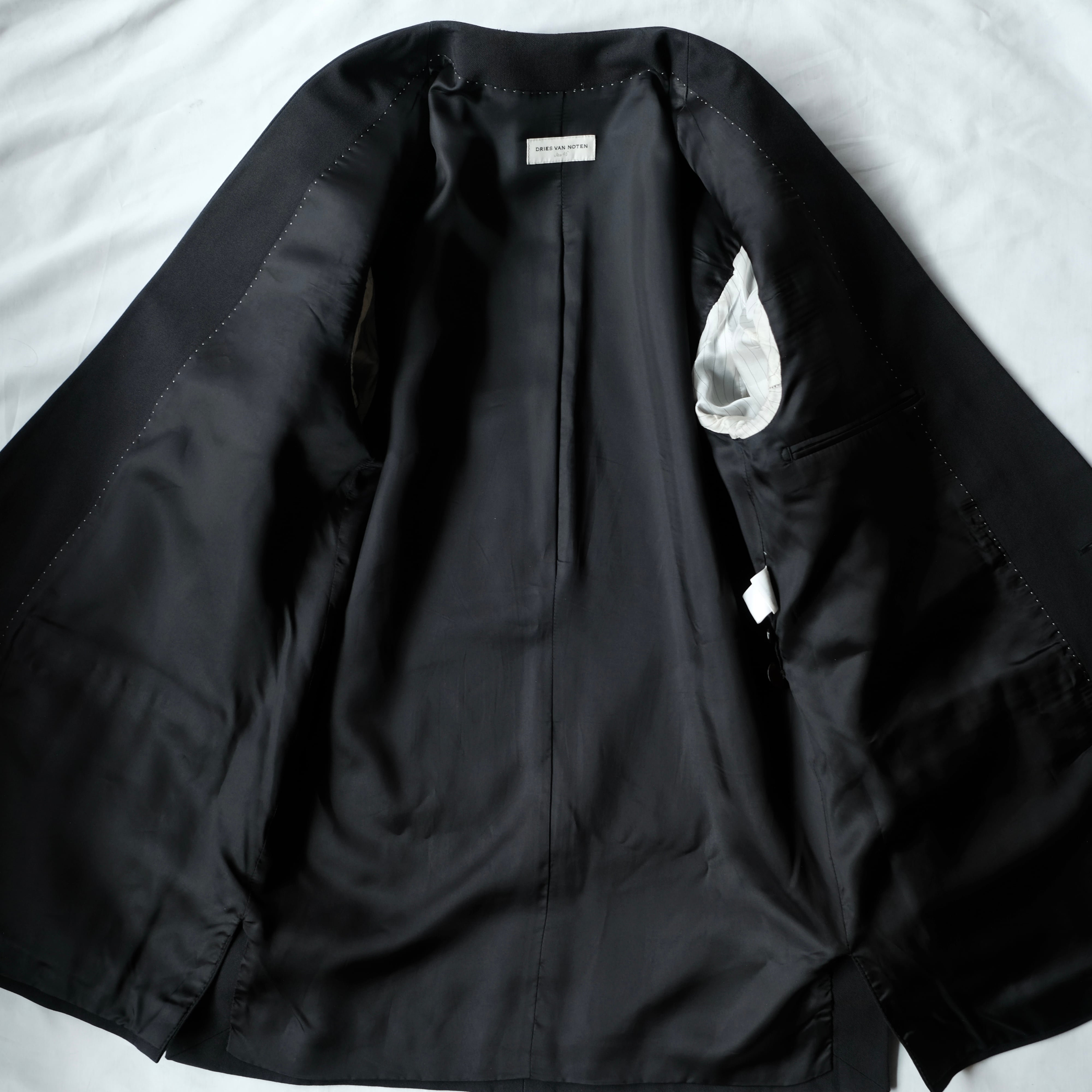 DRIES VAN NOTEN ノーカラージャケット ブラック DRIES VAN NOTEN 18SS NO COLLAR JACKET | safarionline