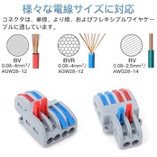 LIANHATA ワンタッチコネクター 10個セット 2入力4出力 コンパクトスプライスコネクタ 差し込みコネクタ 電気配線 接続 コネクター (SPL-42)