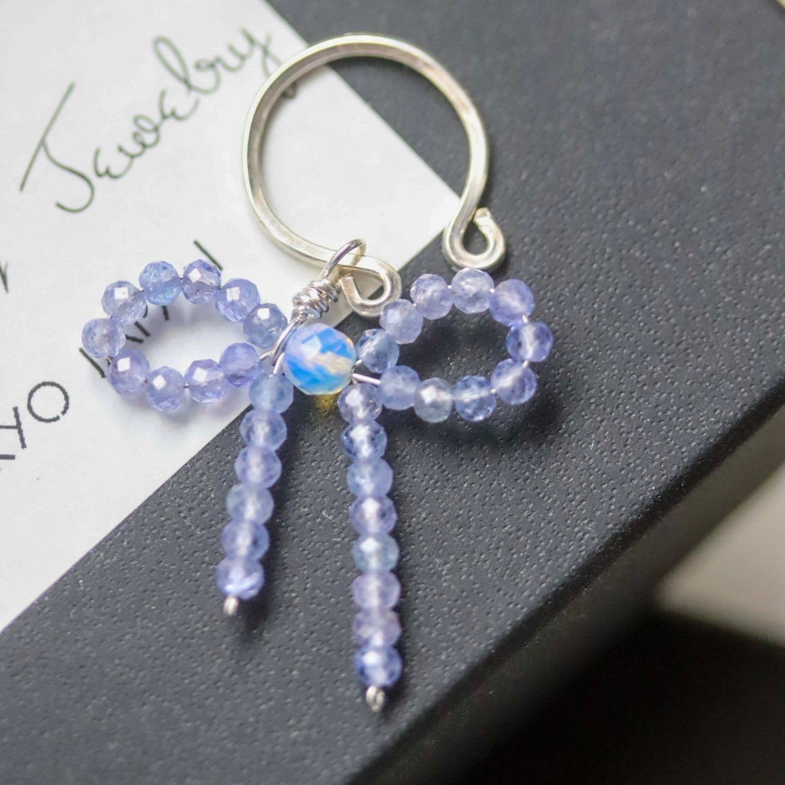 ‐ Birth Stone Ribbon - ear cuff タンザナイト