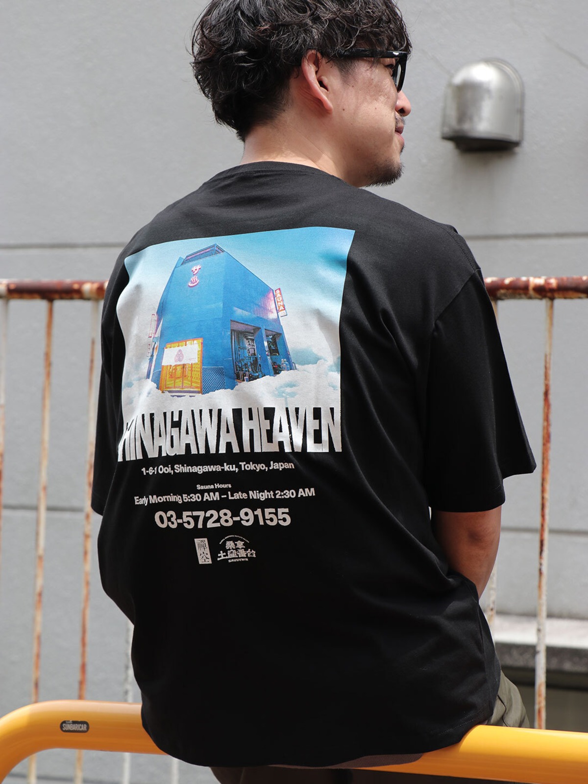 SAUVENIRコラボ 品川HEAVEN Tシャツ（黒） | 品川サウナ｜公式 