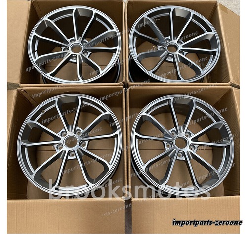 21インチ 新品サテングレー GT4 スタイル ホイール ポルシェマカン 21x9.5 21x10 -BRN-11772