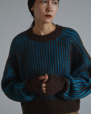 Lame Knit Pullover(BLUE)