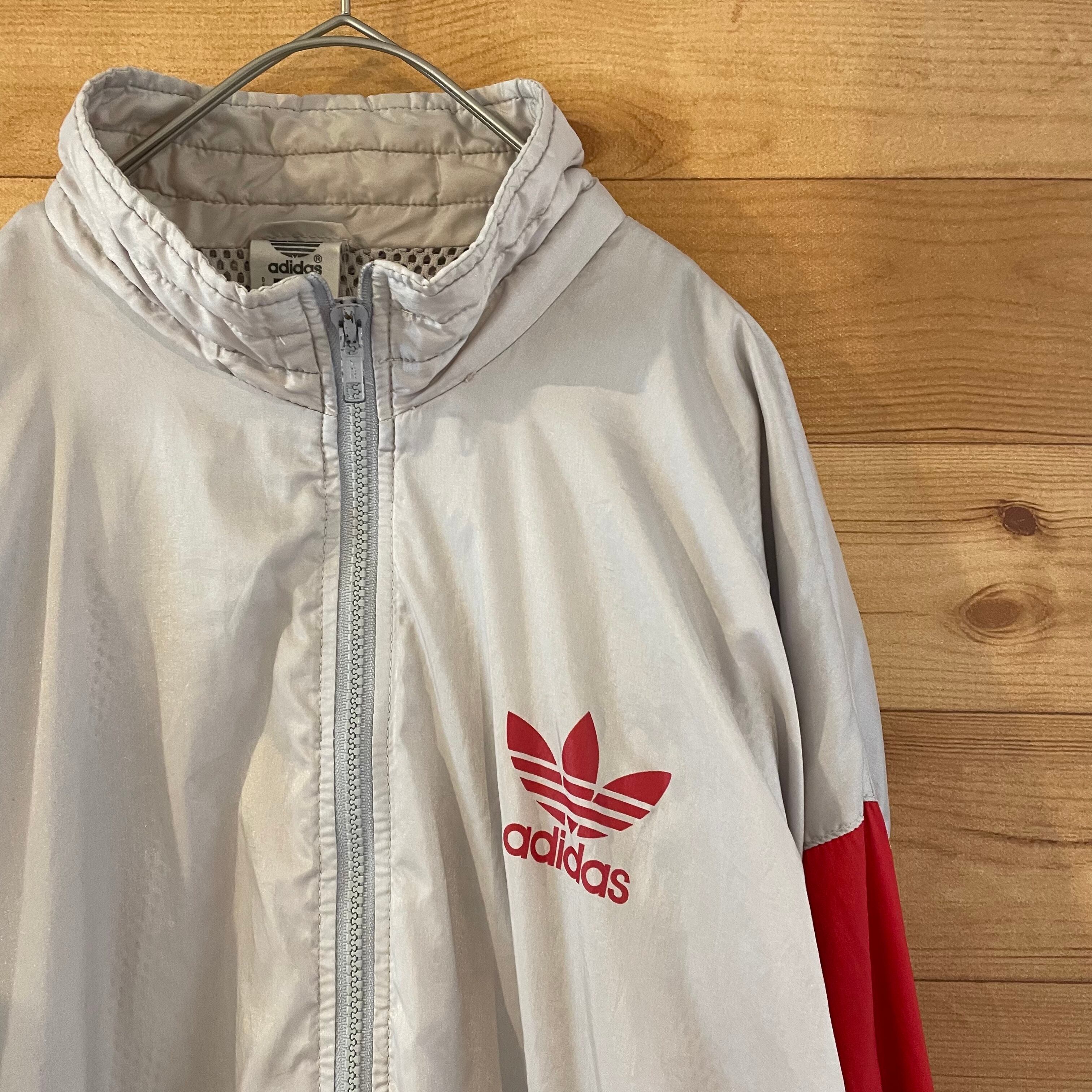 ビンテージ90s白adidas万国旗タグATPtour ナイロンジャケット