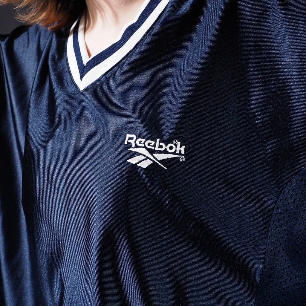 1990s Reebok Super gloss logo Embbossed game shirt | 古着屋 結々