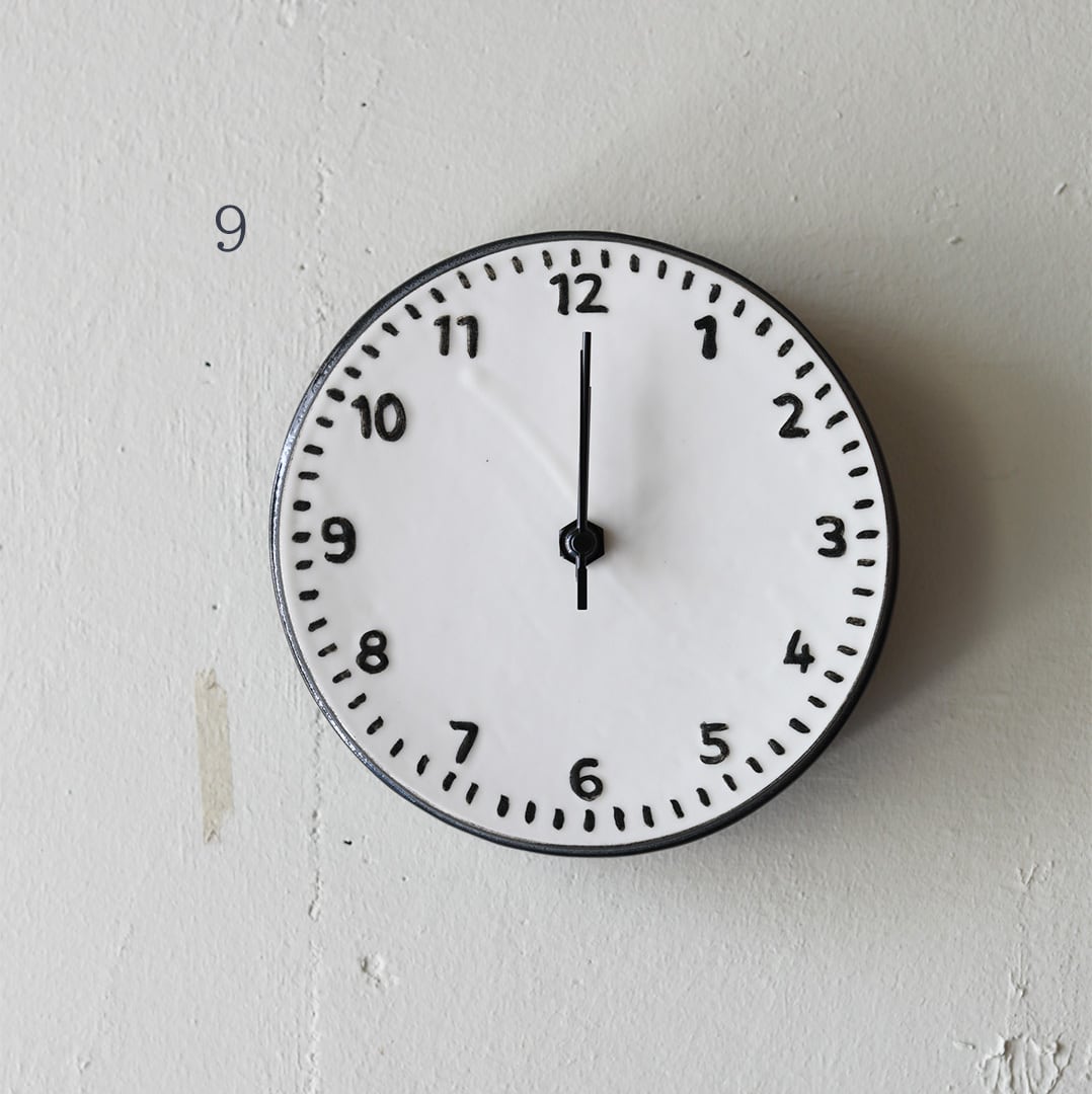 CANASA (カナサ) 壁掛け時計 磁器製 [大] 1~10 | FREEPARK