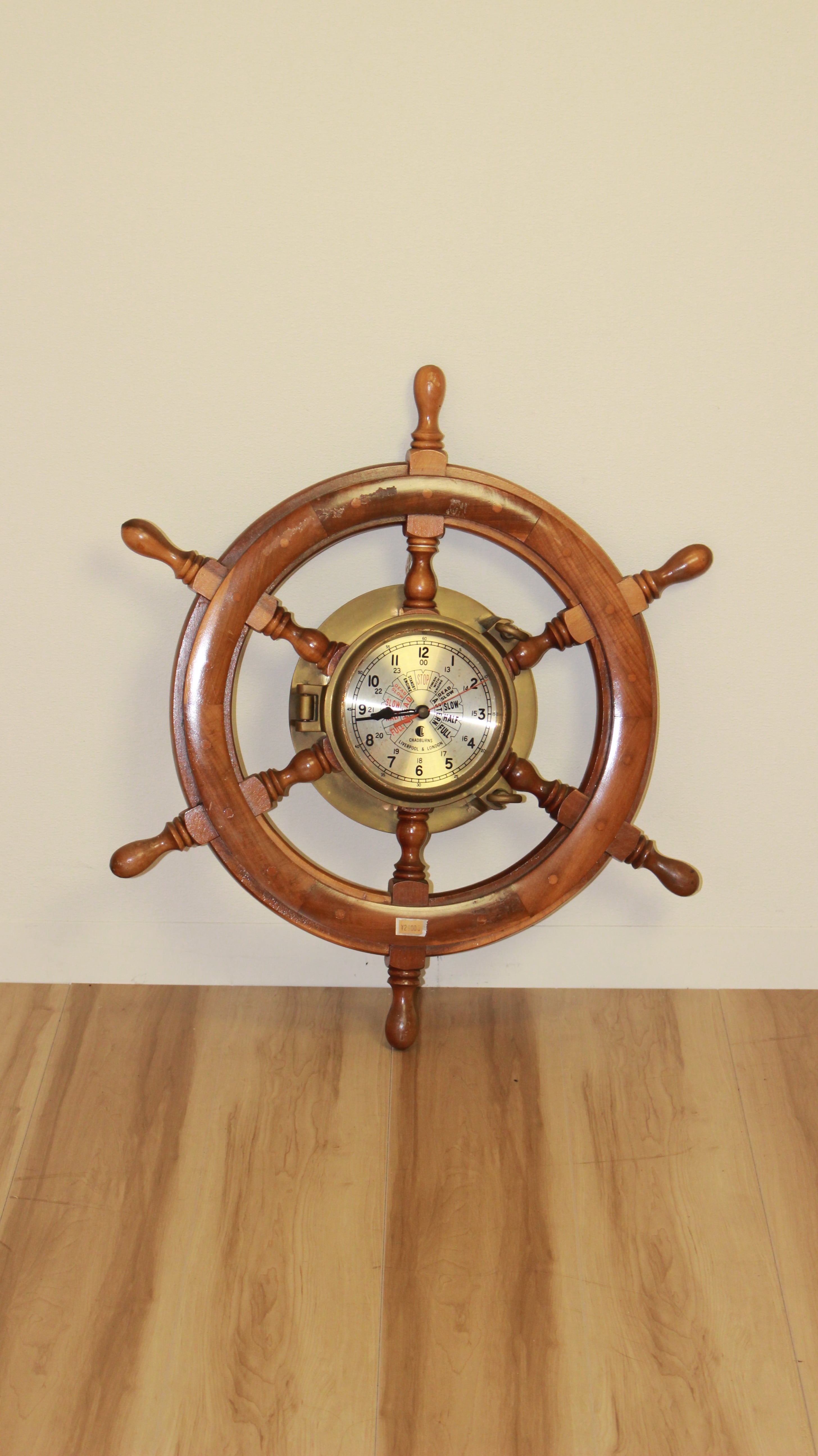 アンティーク　1940年代　イギリス　チルターン社 税関を通ってきたchadburnsのイギリスアンティーク船舵時計
