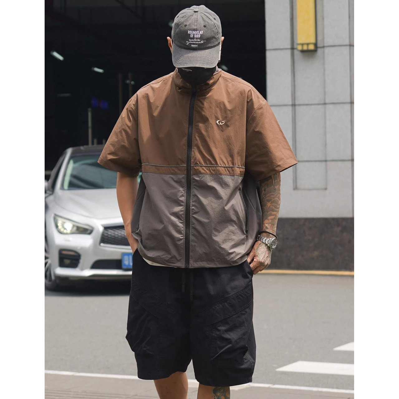 Two tone zip up jacket 1462 - 10