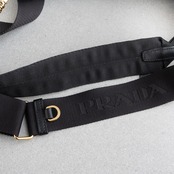 プラダ エクスプローラ ラージ ブラック ナイロン レザー ショルダーバッグ