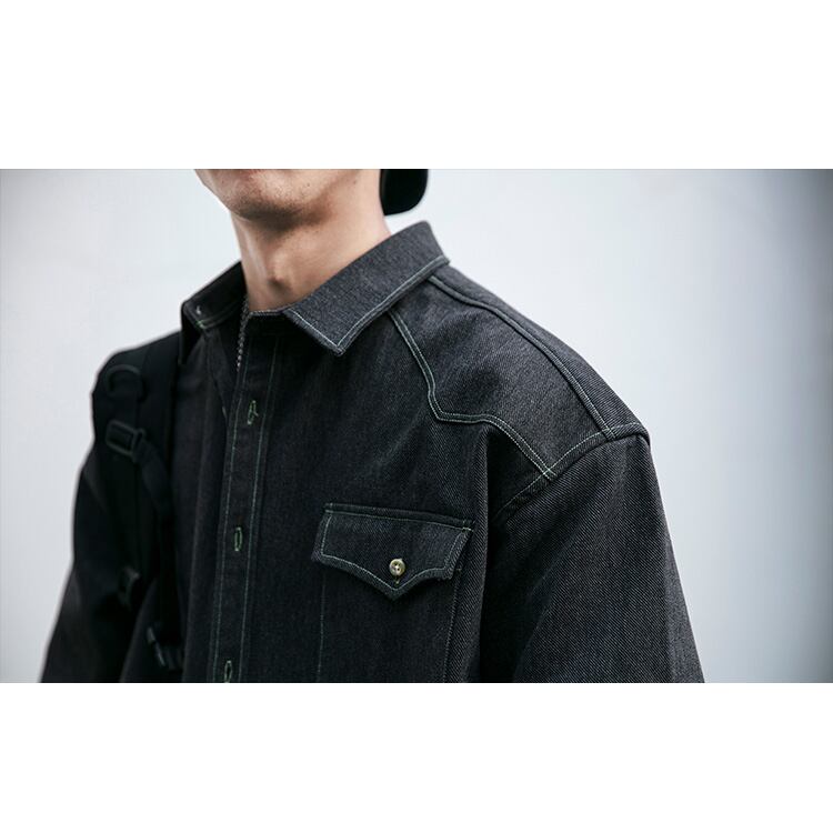 ★PARTIALLY WOVEN TOOLING SHIRT　　　A0490