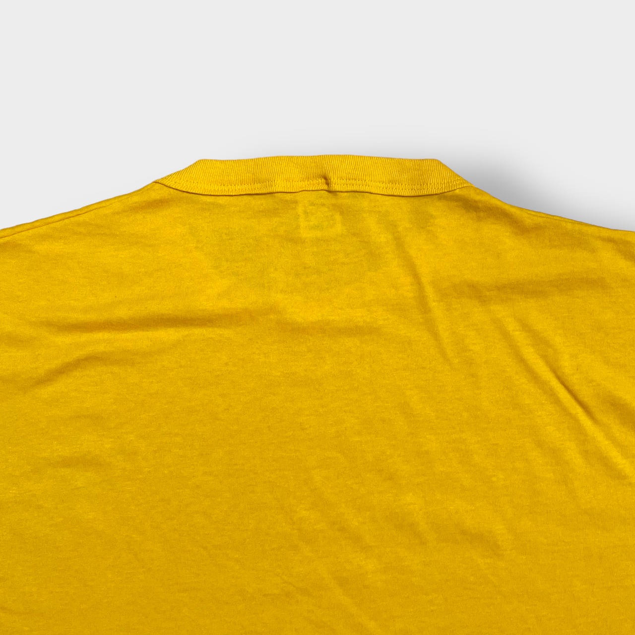 【Russell】90s USA製 無地 Tシャツ プレーン XL ビッグサイズ シングルステッチ 半袖 イエロー US古着