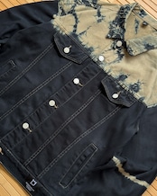 【 数量限定販売 】黒染めタイダイカラーデニムジャケット 道なき道