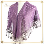 フラメンコ 衣装 シージョ ピキージョ 小物 パープル系 紫 トライアングル フレコ アイテム ダンス 柄 三角形 練習 舞台 発表会 イベント コスチューム フラメンコシージョ ダンス小物 おしゃれ 練習用 イベント衣装 発表会用 紫色 スカーフ フリンジ