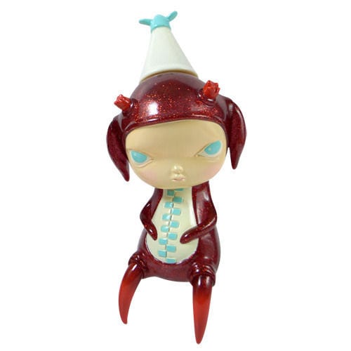 Red Glitter Calliope Jackalope by Kathie Olivas | tomenosuke
