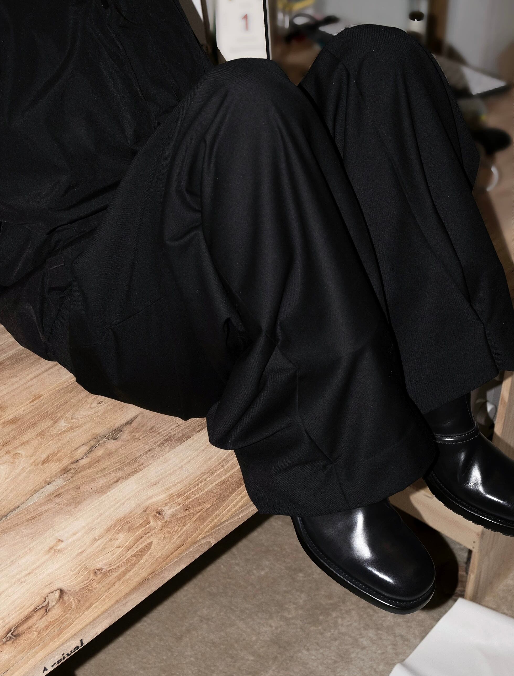 Obsidian Drape Wide-Leg Trousers – Opium | Juns garment service