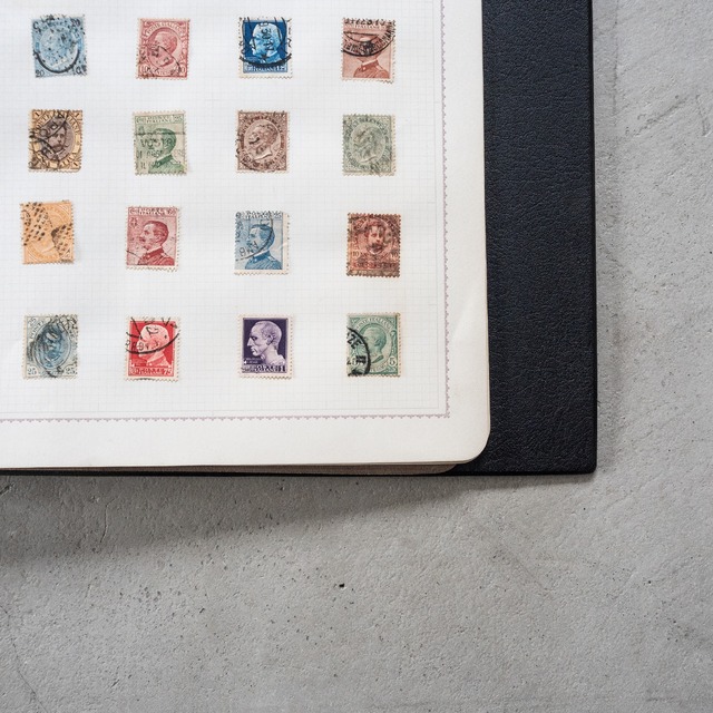 unknown vintage Italy stamp scrapbook