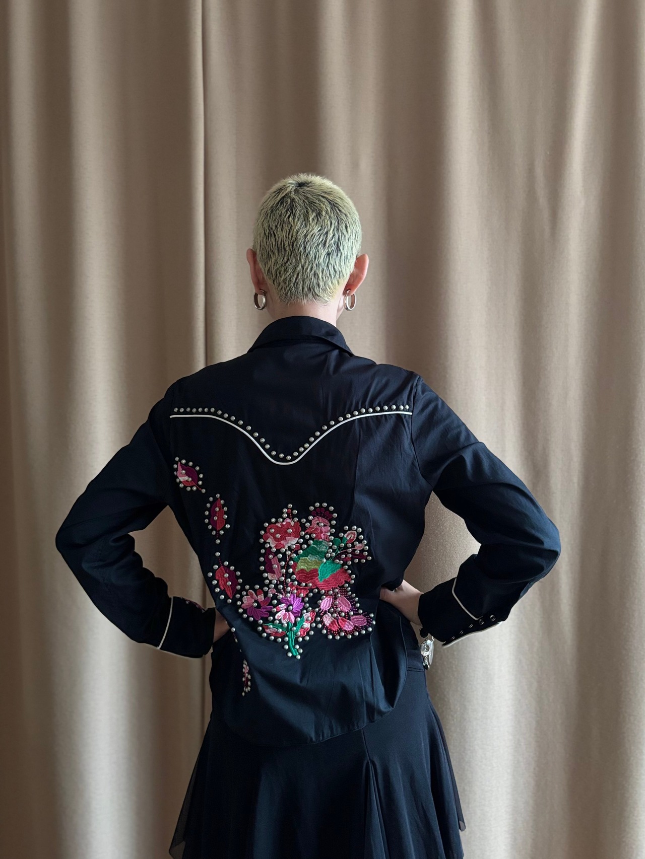 embroidery studs western shirt-4745-6
