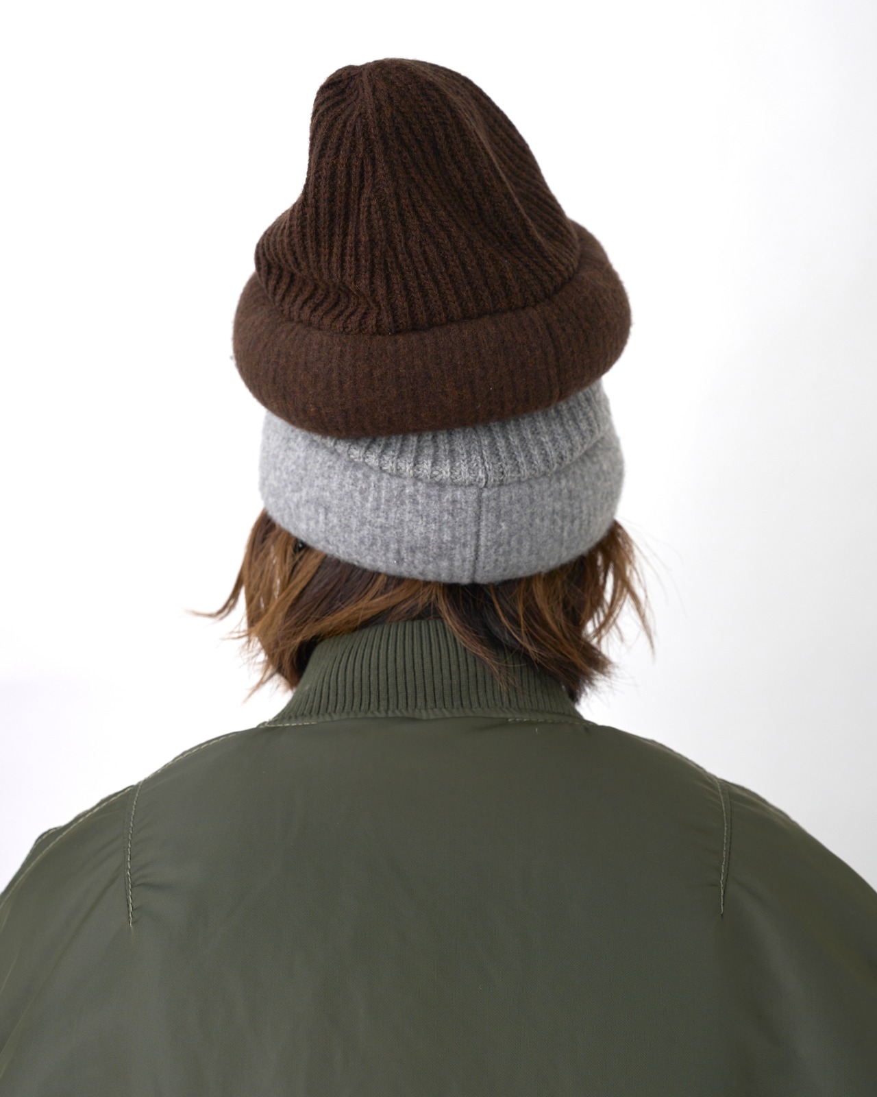 HED MAYNER "KNITWEAR HAT〔BROWN〕"