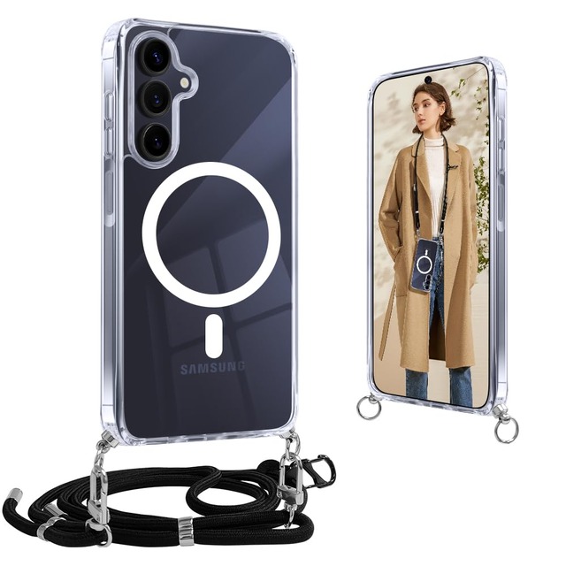 UnnFiko For Galaxy A25 5G ケース クリア マグネット式
