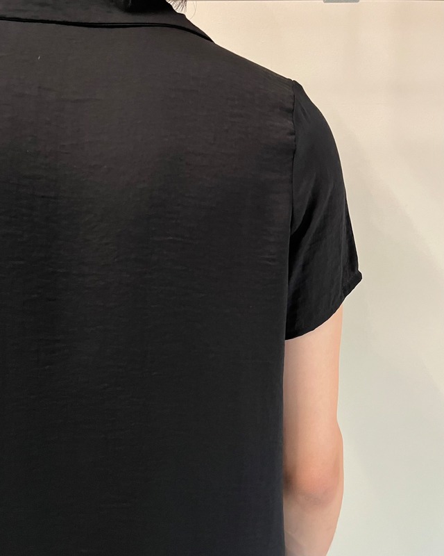 open collar shell button shirt