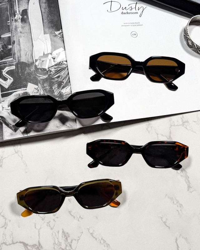 【4colors】slim oval 5 sunglasses