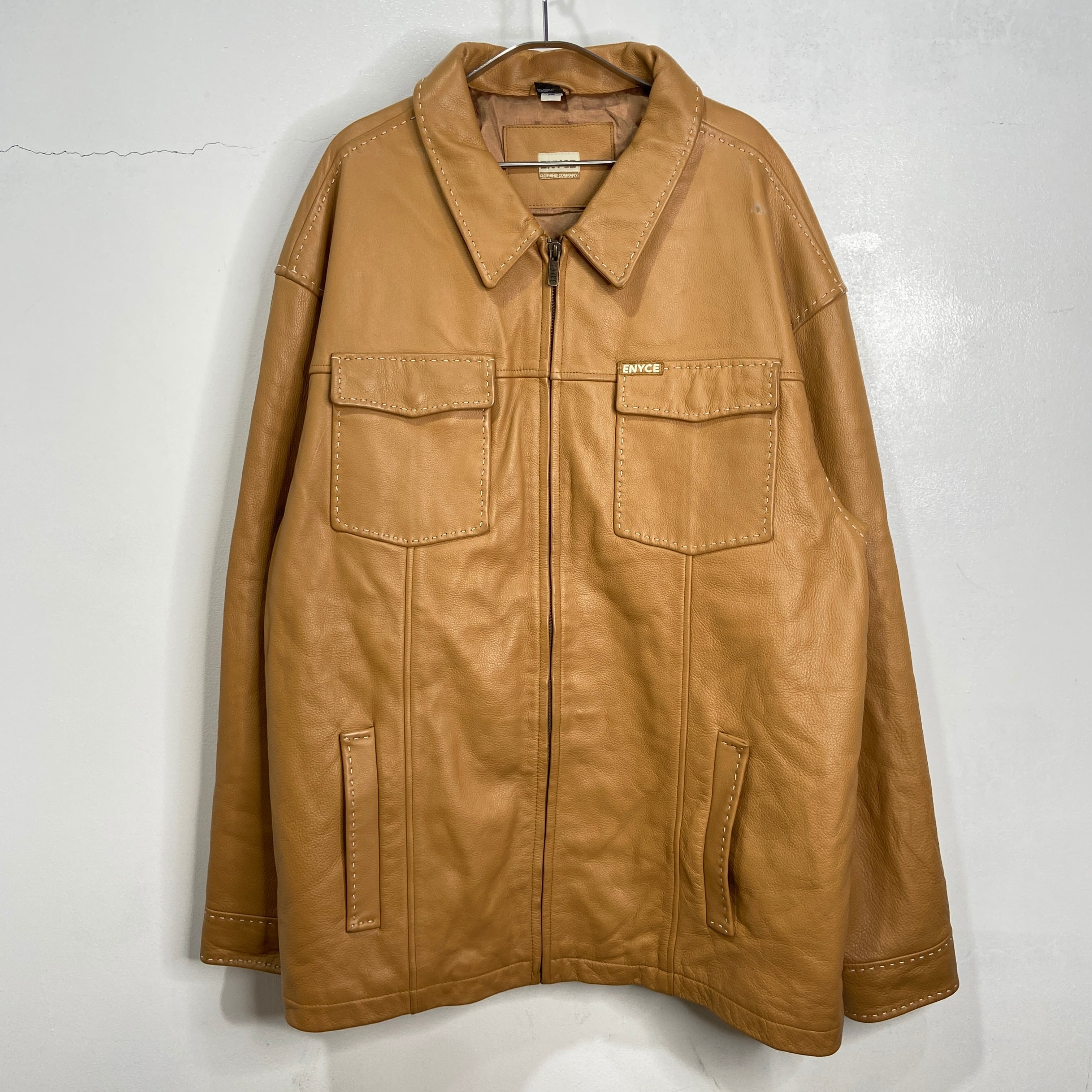 送料無料』ENYCE エニーチェ レザージャケット 3XL ビッグサイズ 