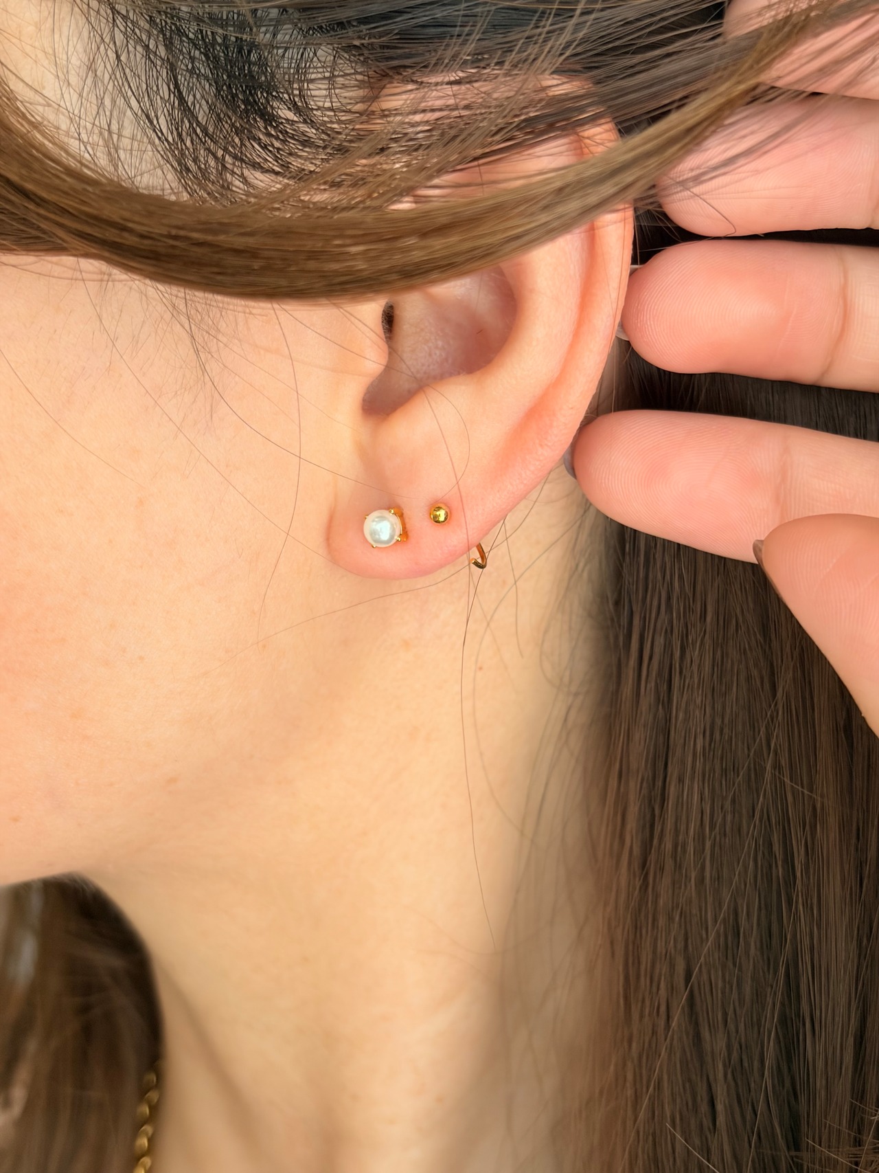 SS ドットパールピアス