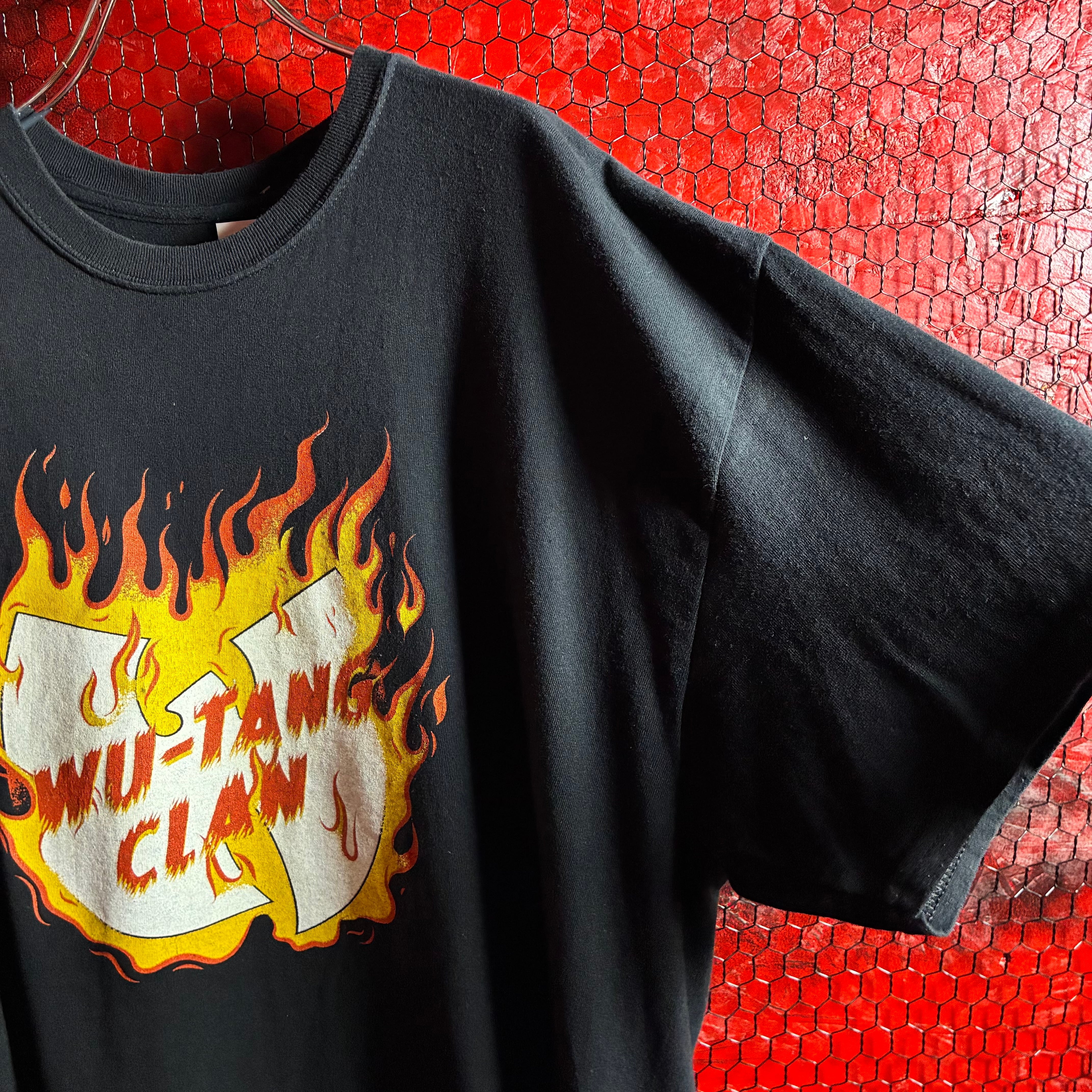 WU-TANG CLAN ファイアーパターン Hip Hop Tee ウータンクラン | 古着