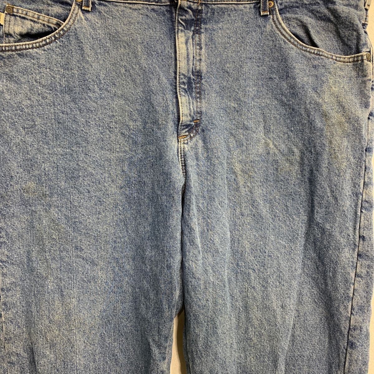 90s L.L.Bean イージー デニム パンツ テーパード アイスブルー 80s 