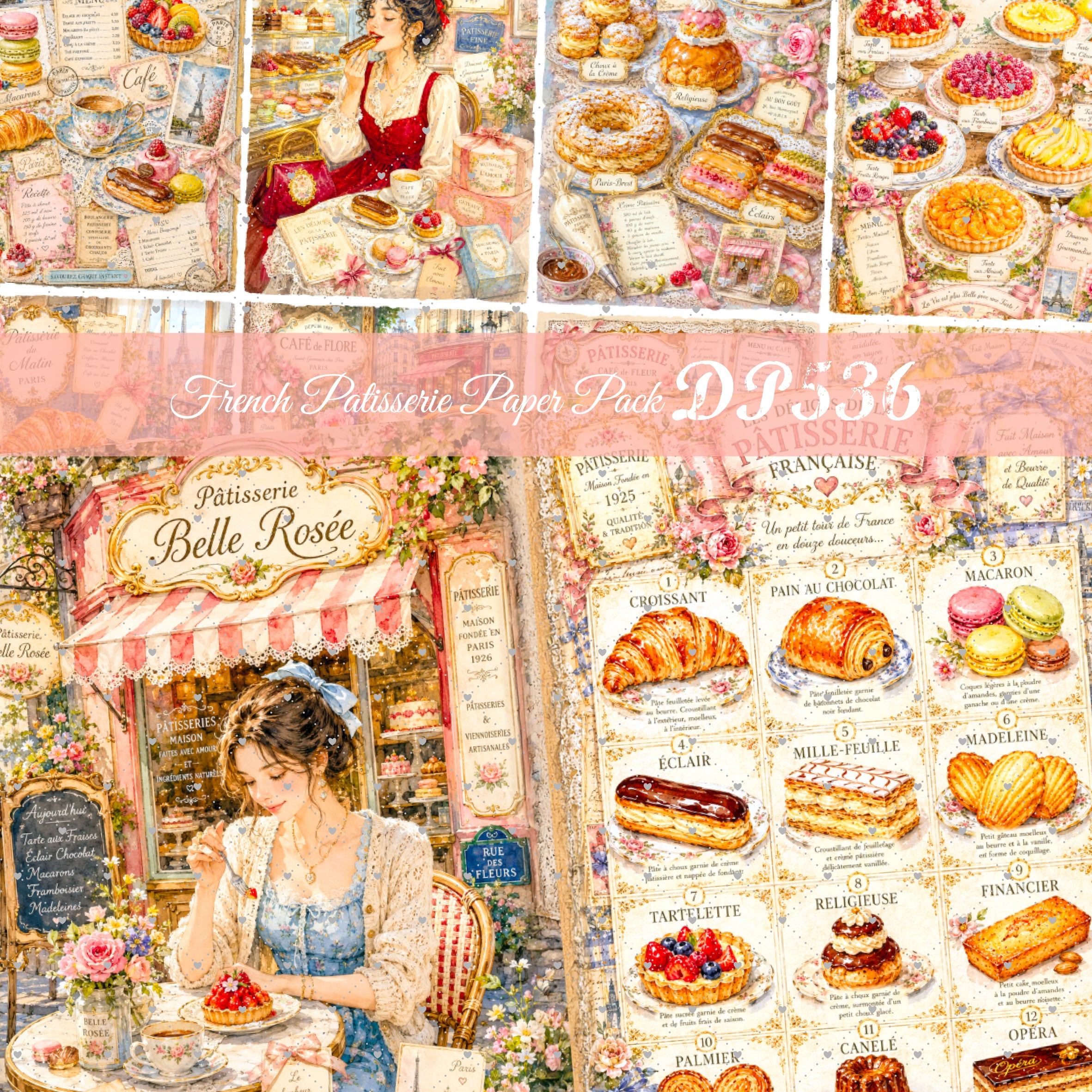 コラージュ素材 TeaTime 紙モノ おすそ分け/CP11 | indigo & olive☆