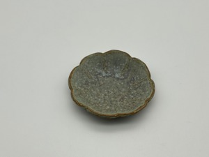 堂本正樹　輪花豆皿（緑青）