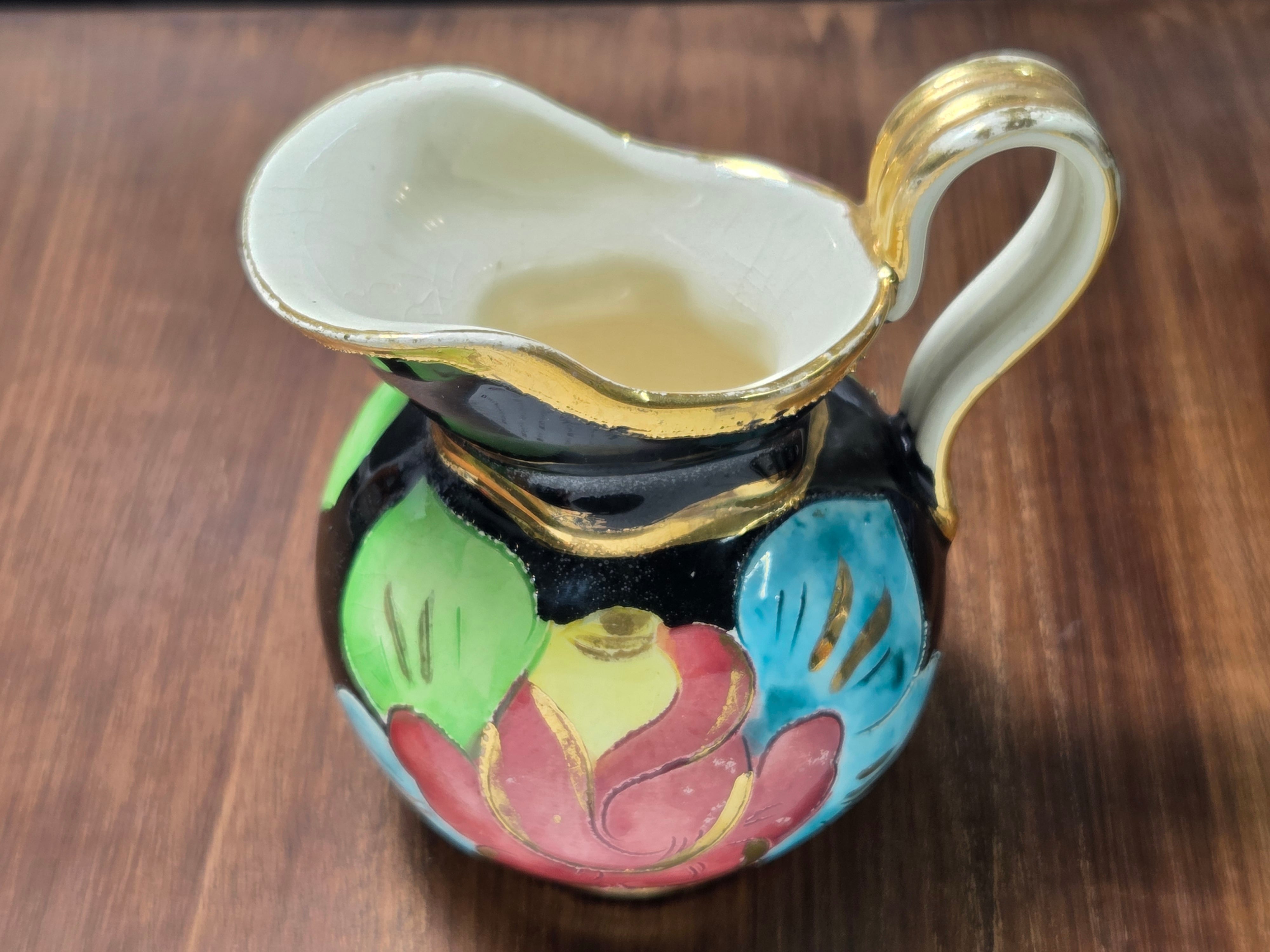 【Vintage】フランス 花柄 水差しS/d49