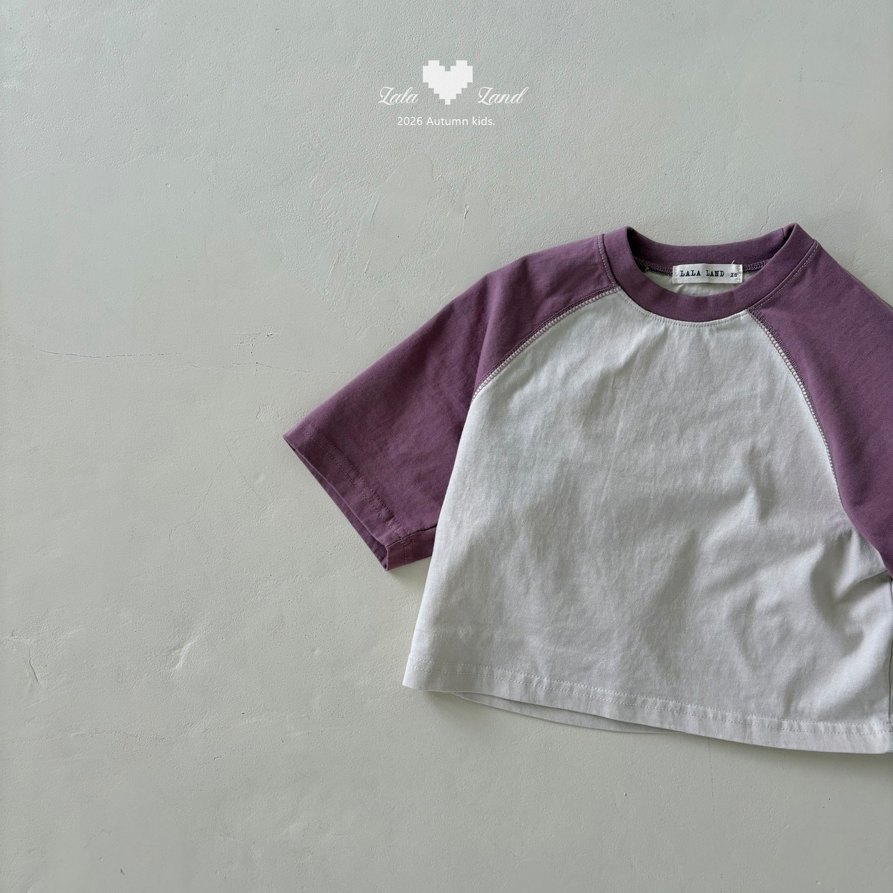 韓国子供服 / LALALAND / 26Autumn / ラテ ラグラン Tシャツ / 秋服 / キッズ *XS~XL*