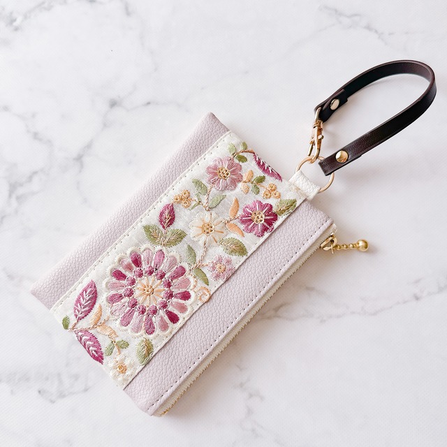 -petan-チャームポーチꕤBlossom Crown Lace(パープル)