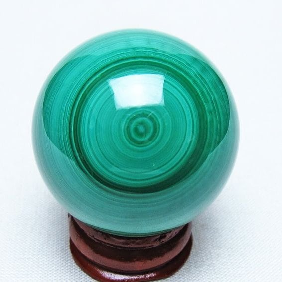 マラカイト 丸玉 36mm スフィア 置物 一点物 141-8363