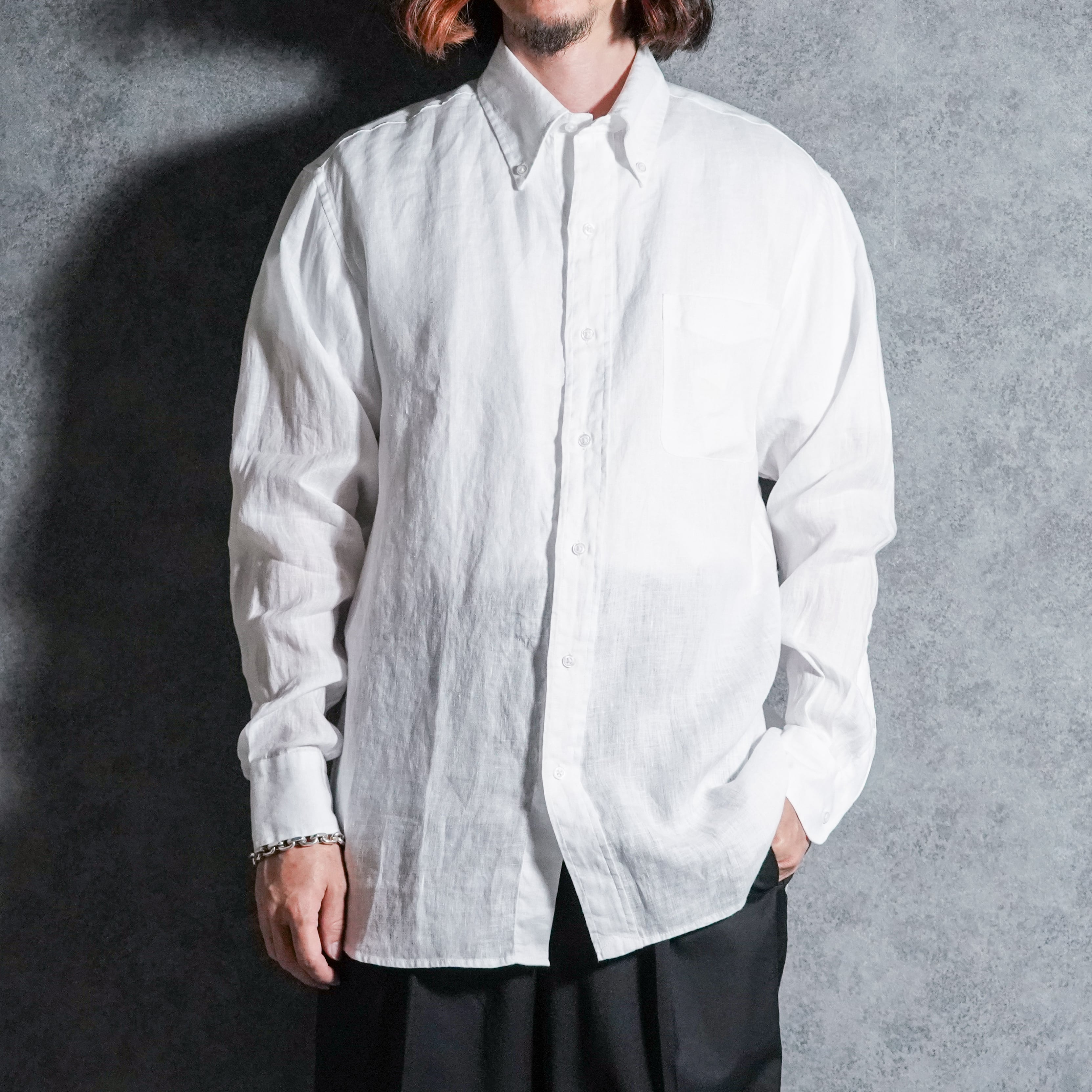 【美品】GAMBERT CUSTOM SHIRTS　長袖白シャツ　Lサイズ Gambert | mark & collars (マークアンドカラーズ)