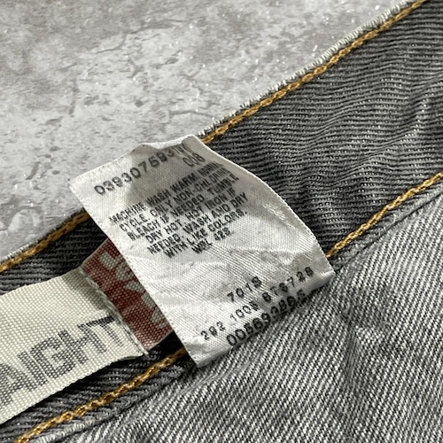 【W31 L34】 香港製 usa levi's 先染ブラック 569 詳細写真6