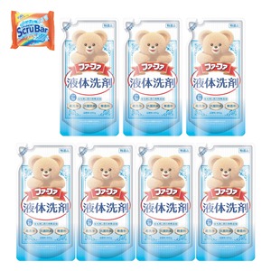 【人気】ファーファ 洗濯用 液体 洗剤 香り ひきたつ 無香料 詰替 (400g) 7個 セット 固形 洗剤 ランドリースクラバー (お試し 75g) 付き