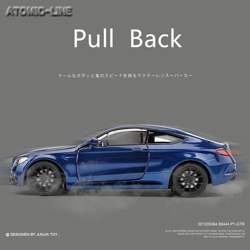 メルセデス ベンツ C63S クーペ AMG 1/32 ミニカー 全4色 ライト点灯