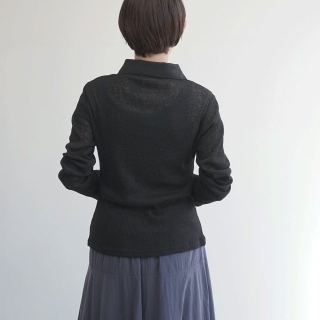 シアーワッフルトップス