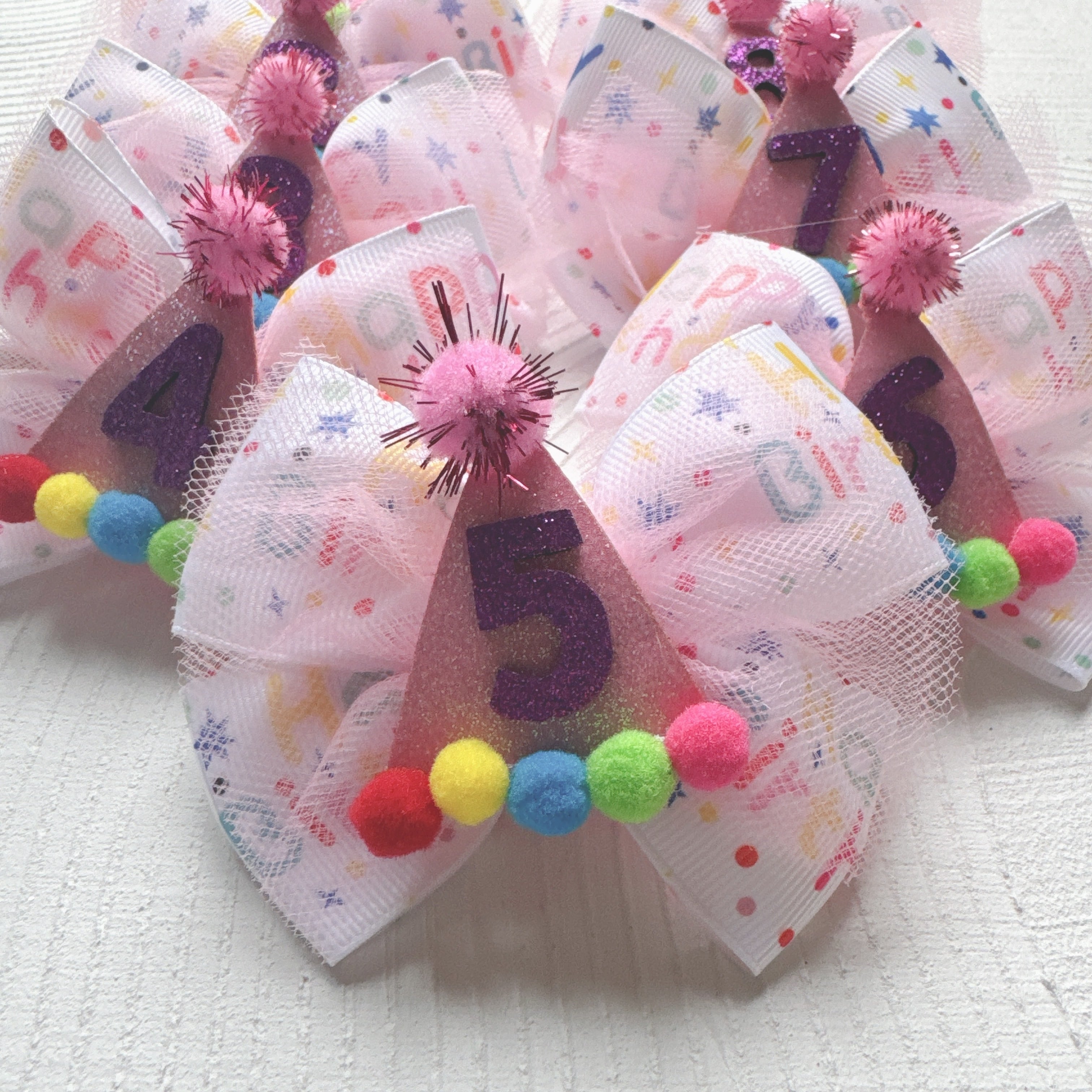 Birthday の年齢おリボンヘアバンド