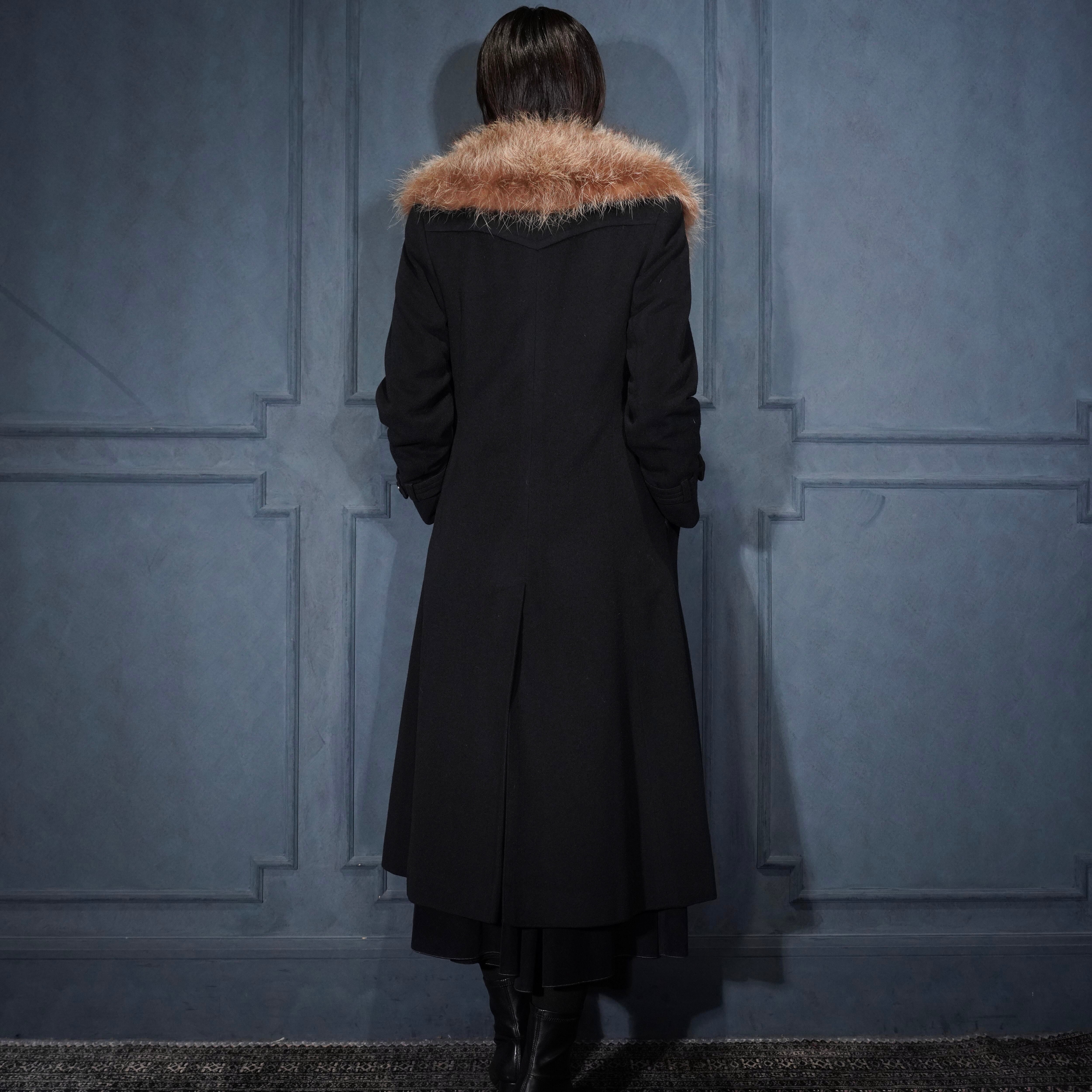 Aquascutum アクアスキュータム カシミヤ100％ ロングコート 黒