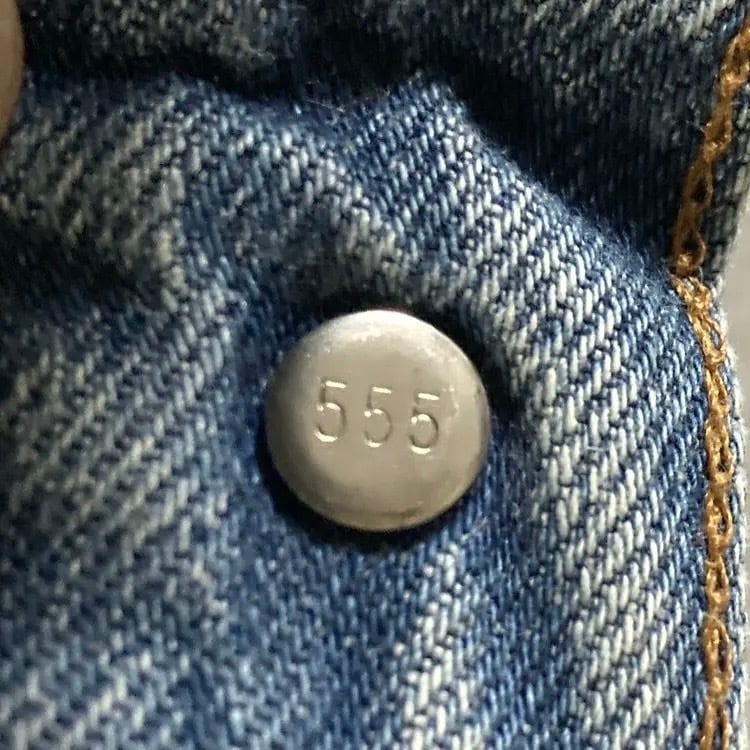 W31 L36】90's US.Levis 501 リーバイス バレンシア工場(555) ボタン裏