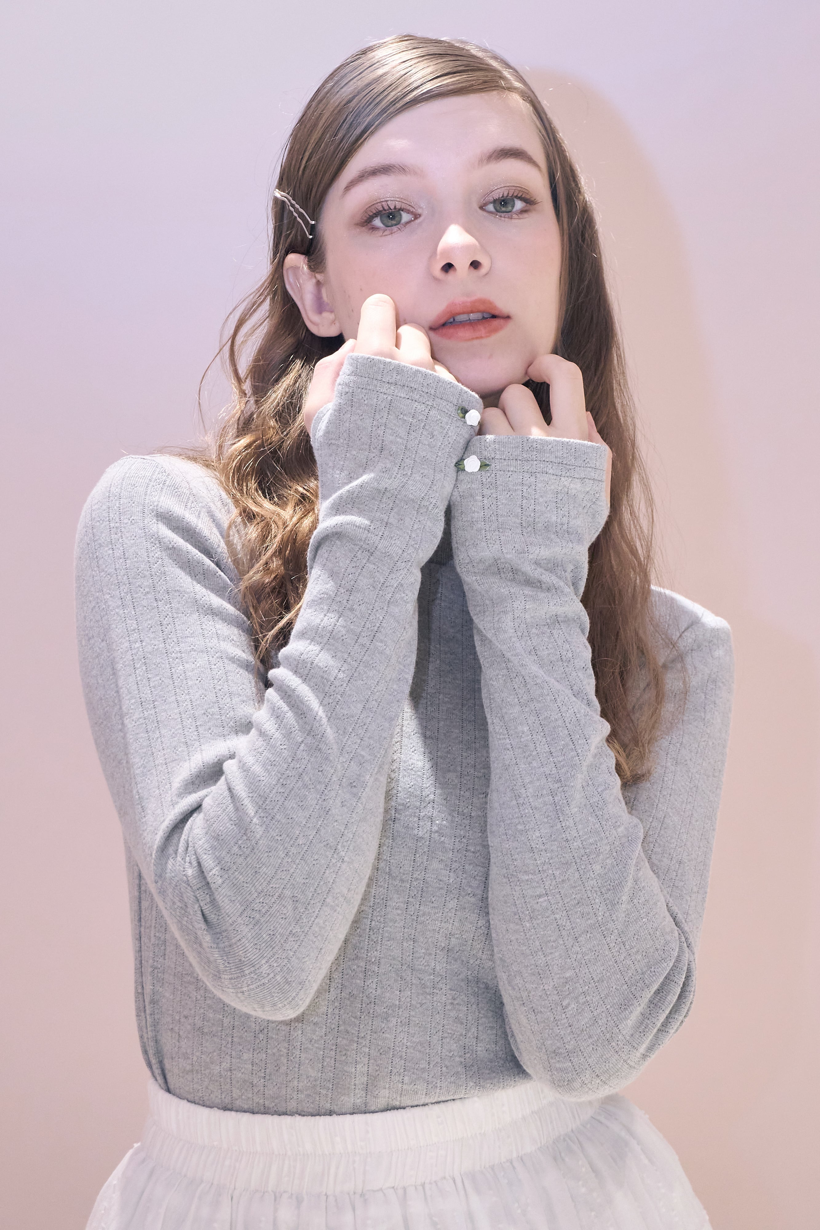 PETIT ROSE TOPS【mock turtleneck】 | mieya mieya